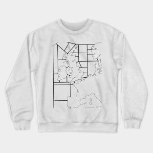 Shipping Forecast UK Map Crewneck Sweatshirt